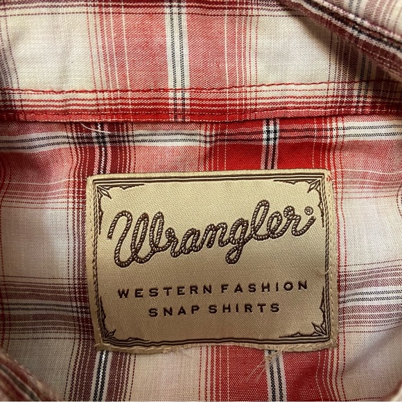 Wrangler Mens Western Pearl Snap Shirt - Red Plaid - No size see measurements - Picture 5 of 9